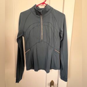 Blue Quarter-Zip Pullover